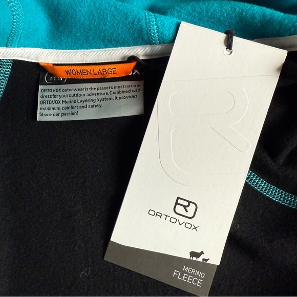 ORTOVOX Fleece Lined Full Zip Knit Hoodie Women's L - Picture 8 of 13